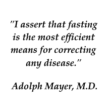Adolph Mayer quote on fasting