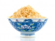 Bowl of rice for a fast