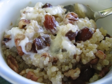 Breakfast Quinoa with Yogurt, Fruit, and Nuts