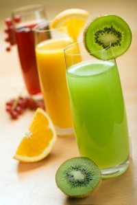 3 glasses of fresh juice