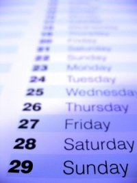 Calendar days for fasting