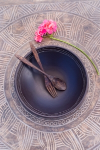 Empty bowl signifying fasting